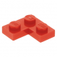 LEGO lapos elem 2x2 sarok, piros (2420)